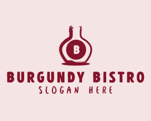 Wine Bottle Distillery logo design