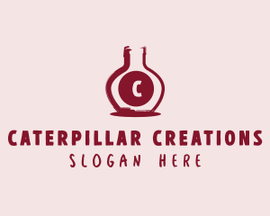 Wine Bottle Distillery logo design