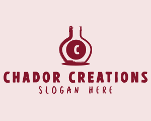 Wine Bottle Distillery logo design