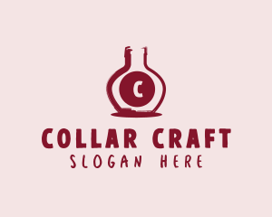 Wine Bottle Distillery logo design