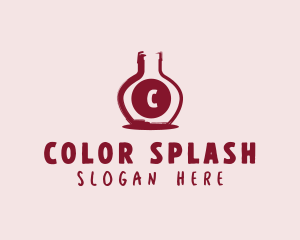 Wine Bottle Distillery logo design