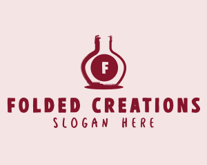 Wine Bottle Distillery logo design