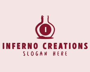 Wine Bottle Distillery logo design