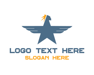 Eagle - Blue Eagle Star logo design
