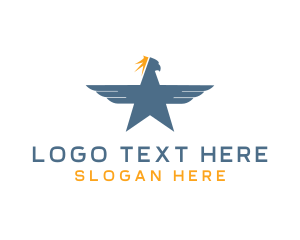Blue Eagle - Eagle Star Wing logo design