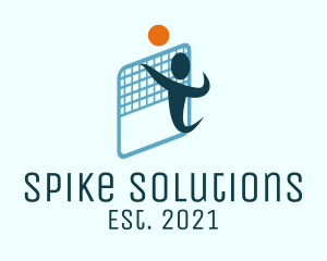 Spike - Volleyball Sports Player logo design