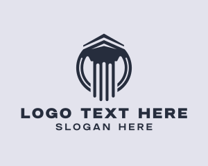 Pillar - Doric Architecture Column logo design