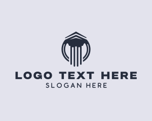 Investor - Doric Architecture Column logo design