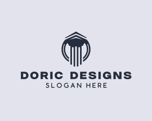 Doric - Doric Architecture Column logo design