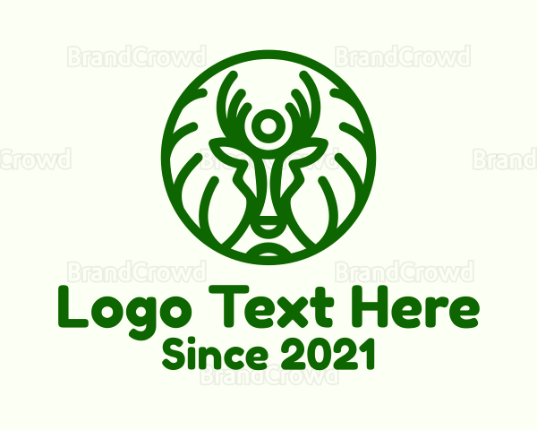 Green Forest Deer Branch Logo