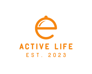 Letter E - Orange Cloche Letter E logo design