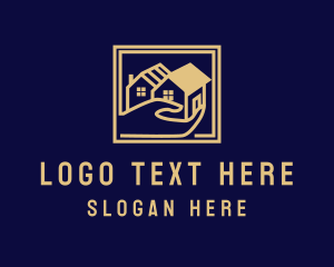 Gold - Residential House Realtor logo design