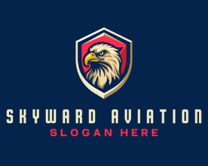 Eagle Aviation Shield logo design
