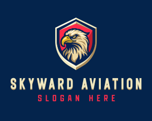 Eagle Aviation Shield logo design