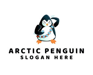 Penguin - Penguin Soldier Drink logo design