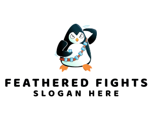 Penguin Soldier Drink logo design