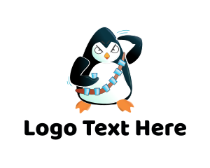 Penguin - Penguin Soldier Mascot logo design