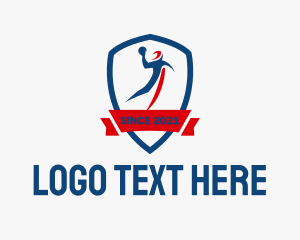 Volleyball Player Emblem  Logo