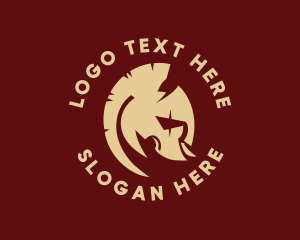 Spartan Gladiator Helmet logo design