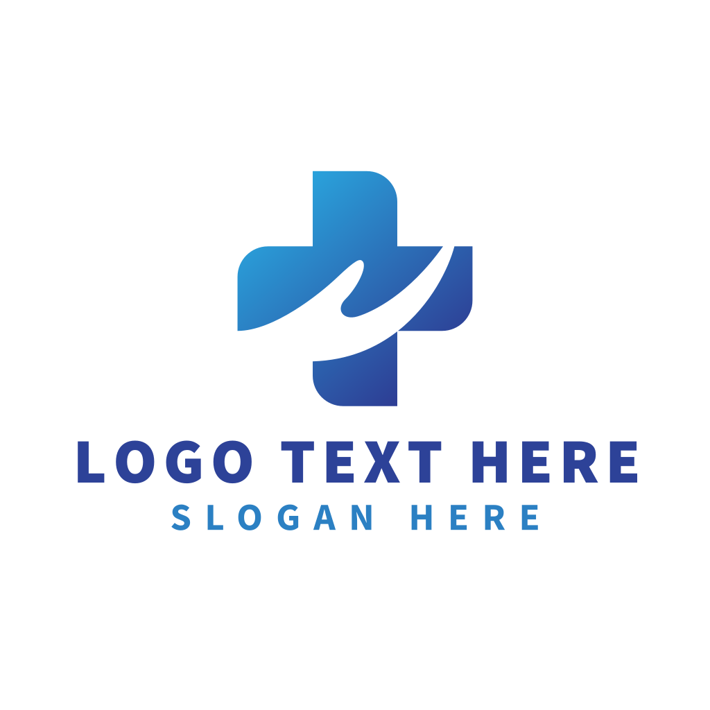 Blue Health Cross Hand Logo | BrandCrowd Logo Maker