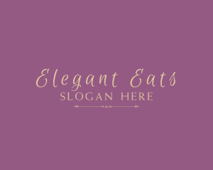 Gold Elegant Cosmetics logo design