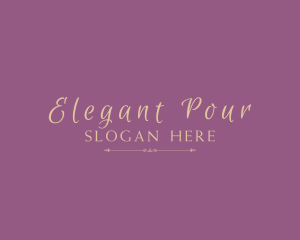 Gold Elegant Cosmetics logo design