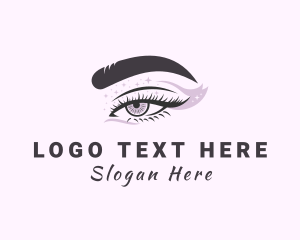 Cosmetology - Beauty Woman Eyelash Extension logo design