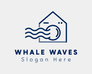 Laundry Wave House logo design