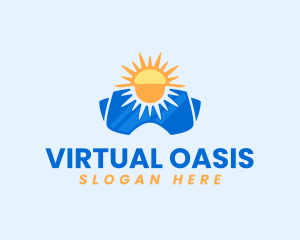 Sun Virtual Reality Gaming logo design