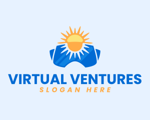 Sun Virtual Reality Gaming logo design