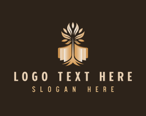 Library - Tree Book Publisher logo design