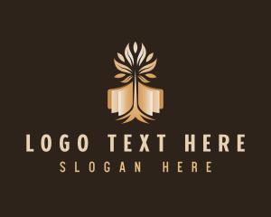 Leaf - Tree Book Publisher logo design