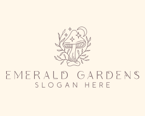 Natural Herbal Mushroom logo design