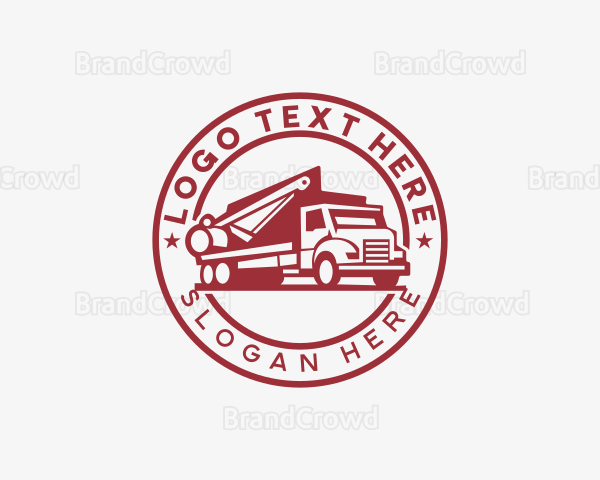 Crane Truck Construction Logo