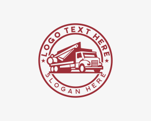 Tow Truck - Crane Truck Construction logo design