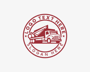 Crane Truck Construction Logo