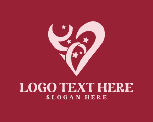 Heart Wedding Event Logo