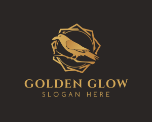 Golden - Golden Raven Bird logo design