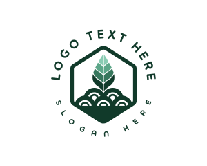 Sustainability - Garden Field Leaf logo design