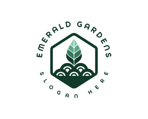 Garden Field Leaf logo design