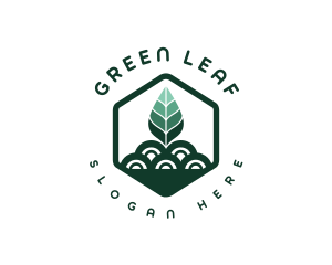 Garden Field Leaf logo design