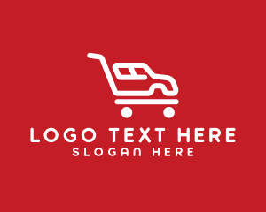 Minimarket - Automobile Shopping Cart logo design