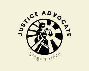 Plaintiff - Lady Justice Sun logo design