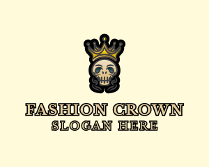 Crown Skull Graffiti logo design