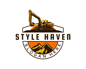 Excavator Backhoe Digger Logo