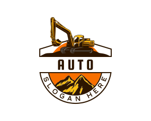 Excavator Backhoe Digger Logo