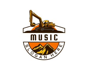 Excavator Backhoe Digger logo design