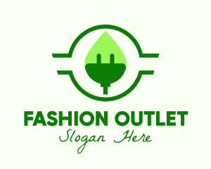 Outlet - Sustainable Energy Plug logo design