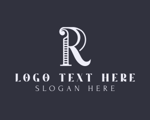 Retro - Western Art Deco Letter R logo design