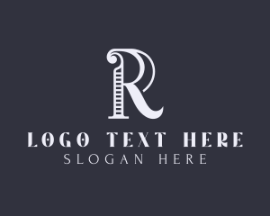 Western - Western Art Deco Letter R logo design